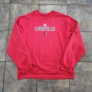 Adidas Louisville Cardinals Men's XL Y2K NCAA Clima Cool Pullover Sweatshirt